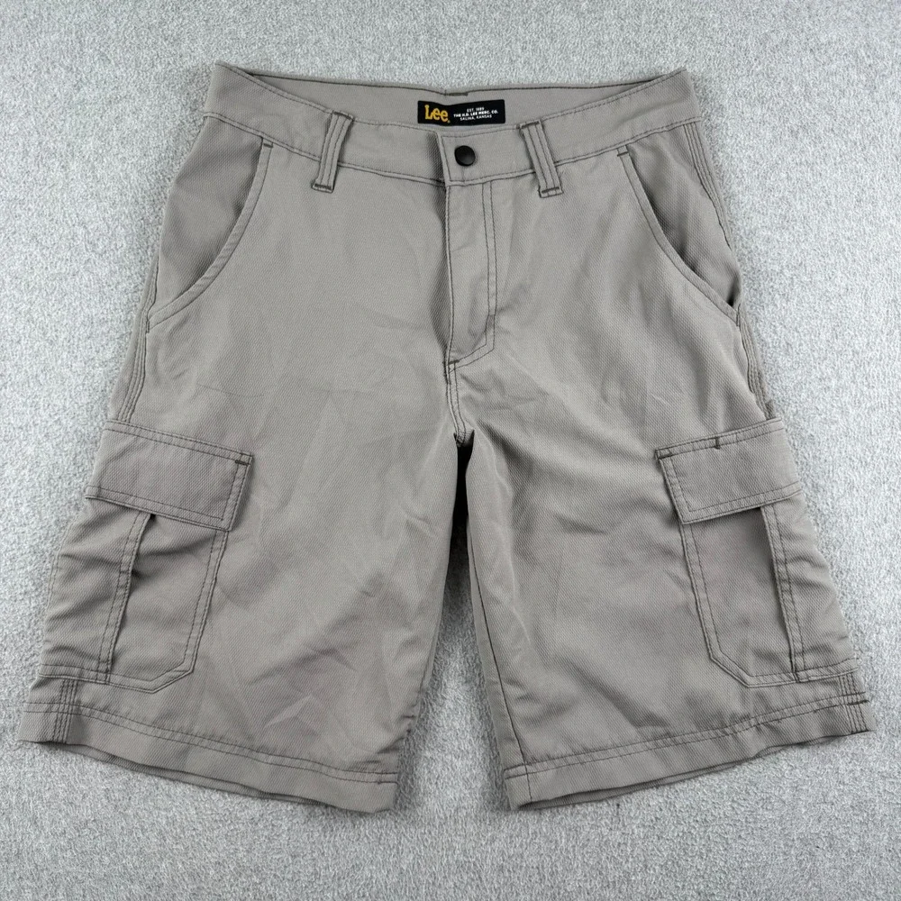Lee Shorts Mens 29 Gray Cargo Performance Extreme Comfort Textured Hiking